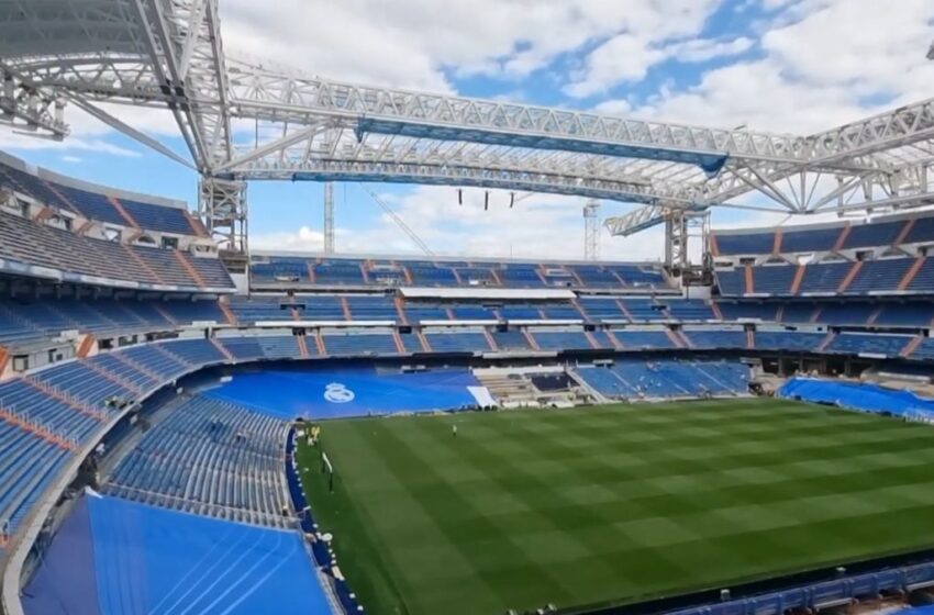  En tiempo Récord, el estadio Bernabéu listo para el partido de local del Real Madrid