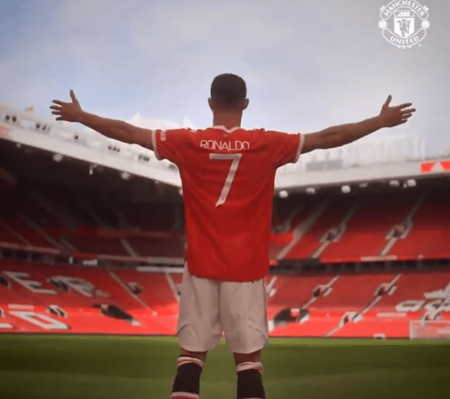  VIDEO: ¨Esta en Casa¨ Manchester United Muestra Video de Cristiano Ronaldo en Old Trafford