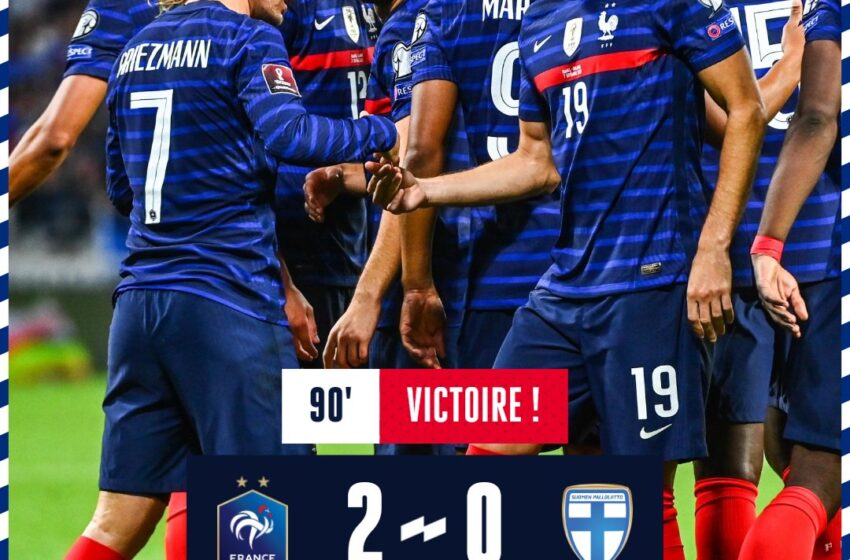  Francia respira tranquila y Gana su partido eliminatorio frente a Finlandia
