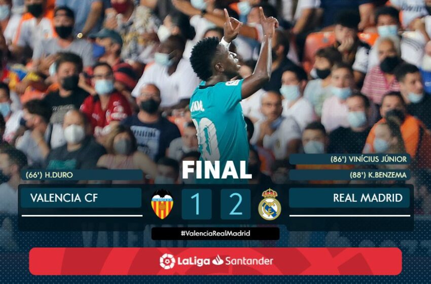  Goles del Real Madrid en la Remontada ante el Valencia 2-1