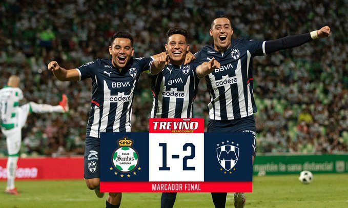  Monterrey vence a Santos Laguna 2-1 y se colocan como segundos de la Liga MX.