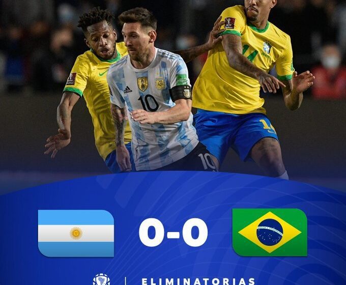  Argentina empata 0-0 ante Brasil y confirma su boleto a Qatar 2022.