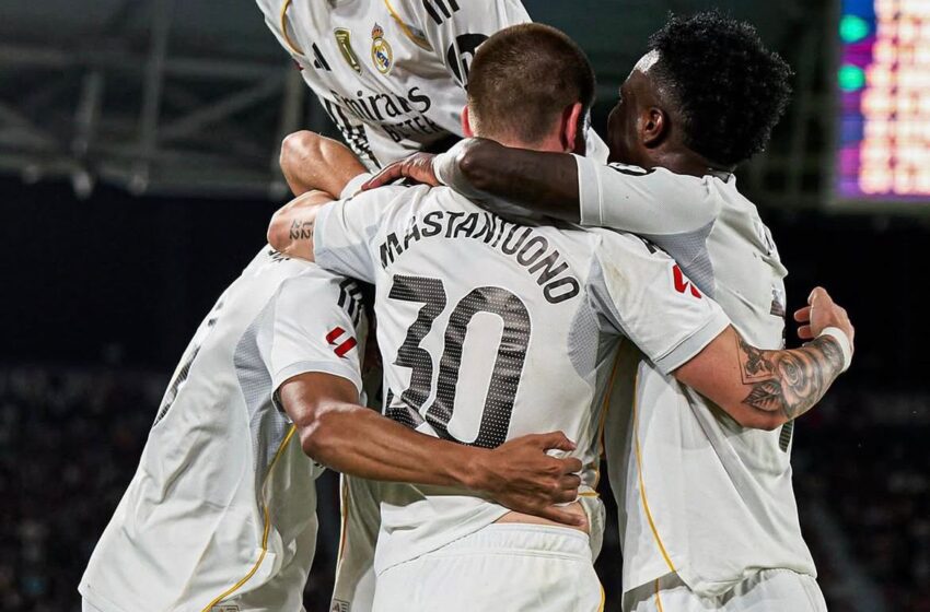  Real Madrid arrasa 4-1 al Levante con doblete de Mbappé y estreno goleador de Mastantuono.